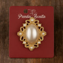 Broche Camafeu com Pérolas - PRENDA BONITA