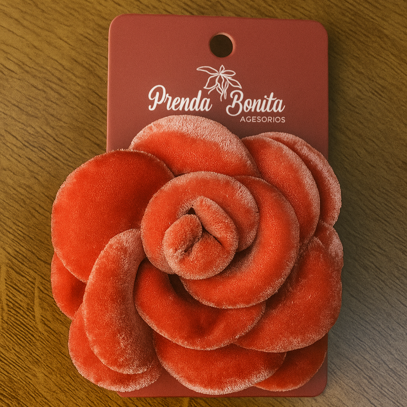 Flor de Cabelo em Veludo - PRENDA BONITA