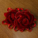 Flor de Cabelo Dupla com Fitas - PRENDA BONITA