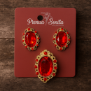 Conjunto Camafeu + Brincos Gema Lapidada - PRENDA BONITA