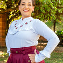 Blusa Feminina com Bordados - ANJO TROPEIRO