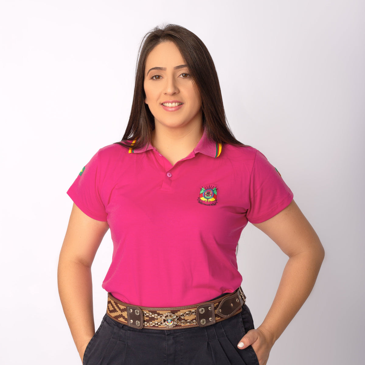 Camisa Pólo Feminina com Bordados - RUMO PILCHAS