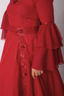 Vestido de Prenda com Detalhes nas Mangas - RUMO PILCHAS