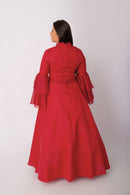 Vestido de Prenda com Detalhes nas Mangas - RUMO PILCHAS