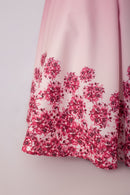 Vestido de Prenda Degradê com Aplicação e Barrado - RUMO PILCHAS