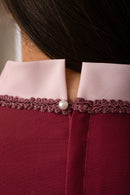 Vestido de Prenda Degradê com Aplicação e Barrado - RUMO PILCHAS